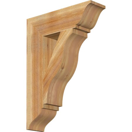 Ekena Millwork Funston Traditional Rough Sawn Bracket, Western Red Cedar, 6"W x 22"D x 30"H BKT06X22X30FST01RWR
